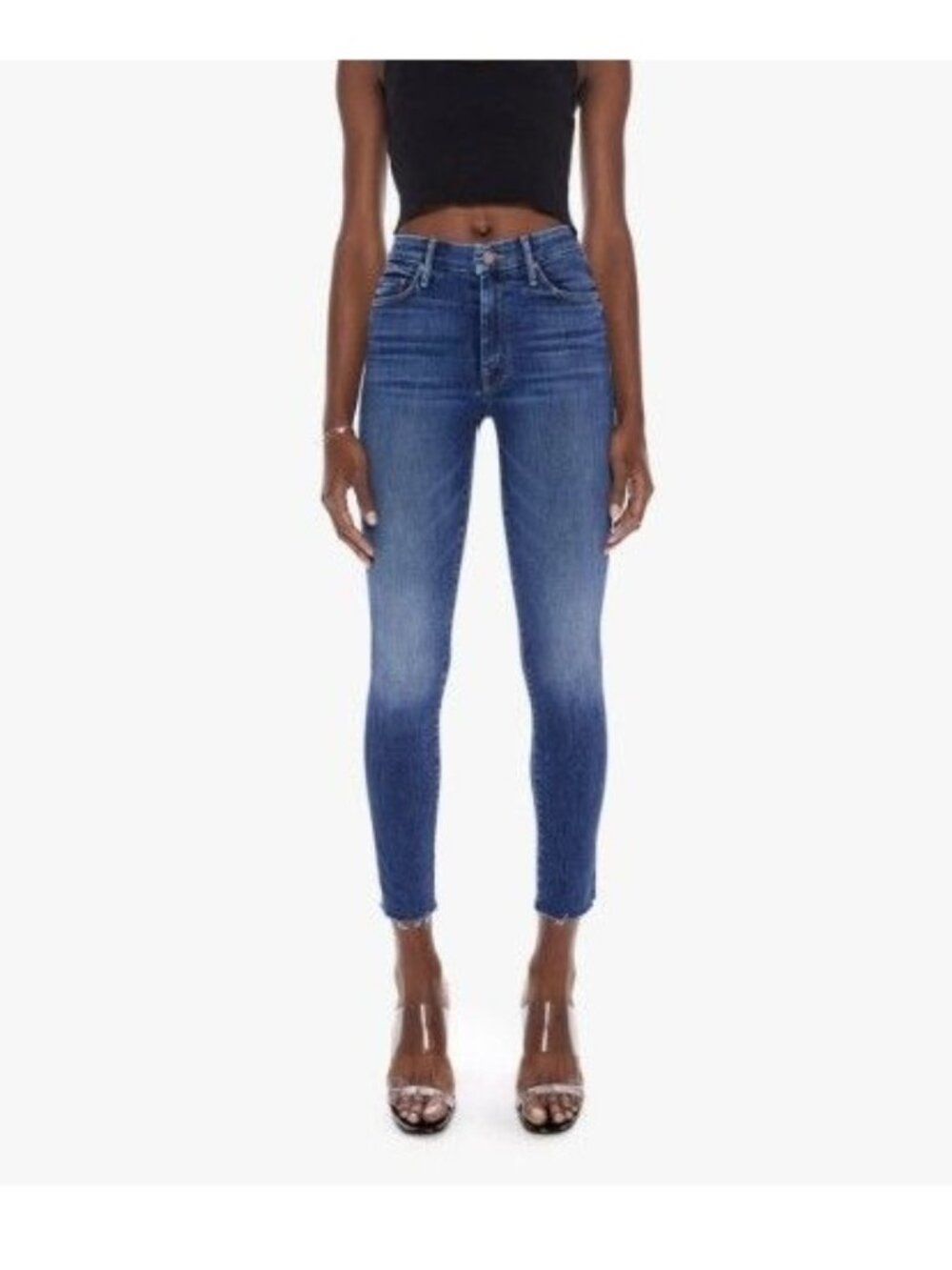Mother The Looker Ankle Fray Jeans in Need for Speed Size 27
